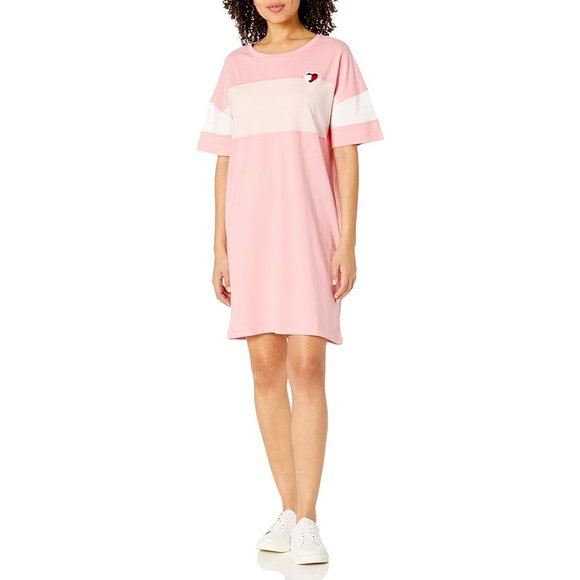Tommy Hilfiger Light Pink T-Shirt Cotton Dress - Picture 1 of 5